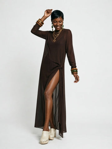 Abundant Mesh Maxi Dress
