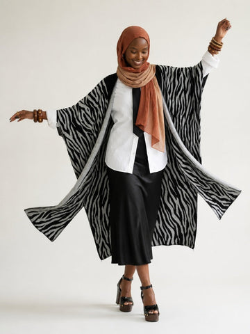 Wild Heart Geometric Knit Kimono