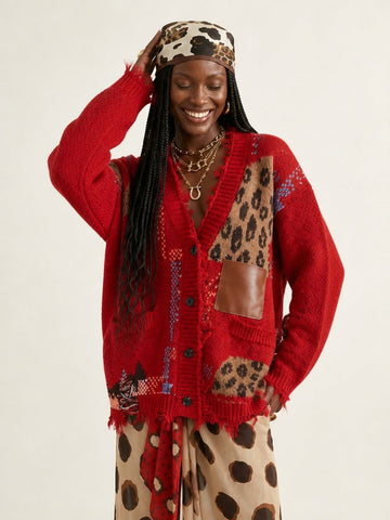 Wild Heart Leopard Knitted Cardigan