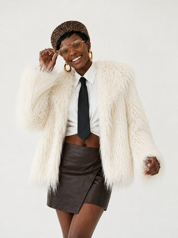 Fierce Shaggy Faux Fur Coat