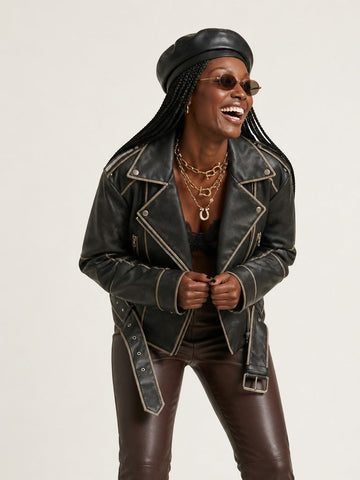 Fearless Faux Leather Moto Jacket
