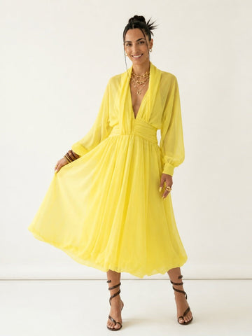 Radiant Sheer Mesh Maxi Dress