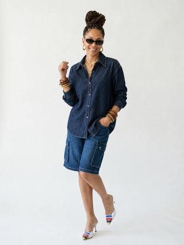 Grounded Oversized Denim Shirt