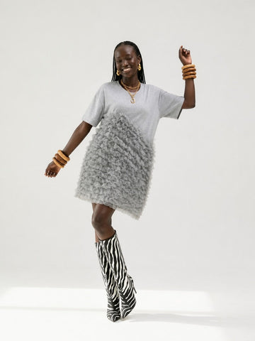 Sovereign Cotton Mesh Maxi Dress