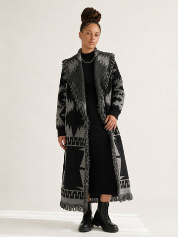 Distinctive Fringe Knit Cardigan