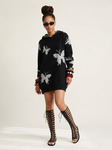 Wild Heart Oversized Butterfly Knit Pullover