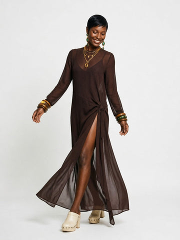 Abundant Mesh Maxi Dress