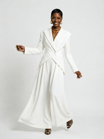 Confident Irregular Hem Blazer