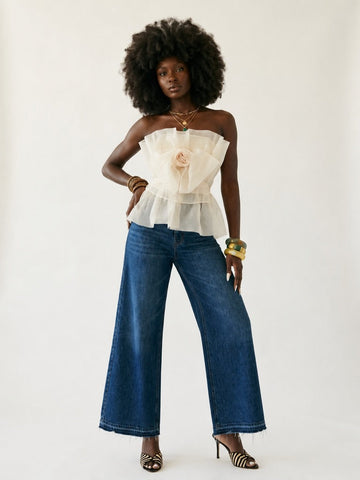 Elegant Ruffled Gauze Camisole