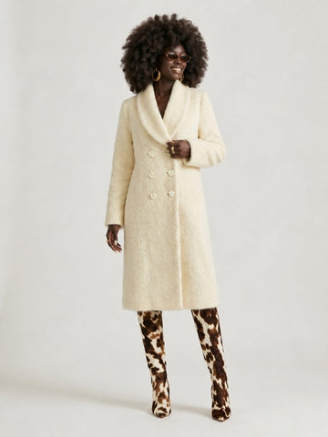 Radiant Fluffy Wool Long Coat