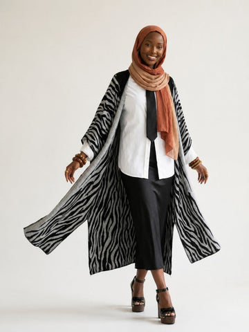 Wild Heart Geometric Knit Kimono