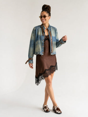 Adventurous Gradient Denim Jacket