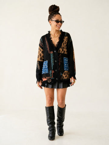 Audacious Distressed Knit Cardigan