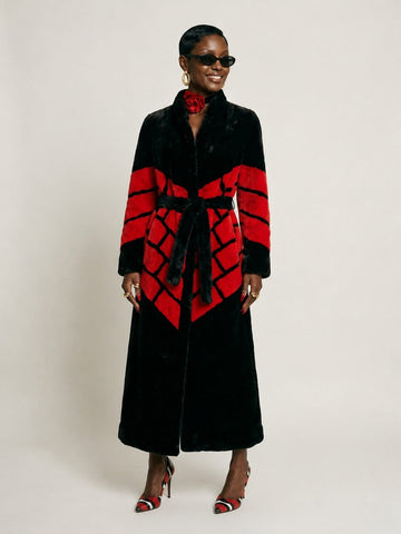 Fierce Patchwork Faux Fur Coat