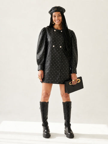 Audacious Dot PU Leather Jacket