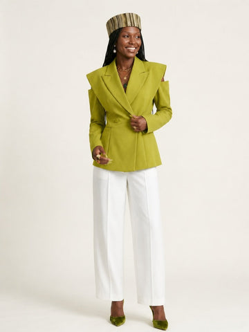 Audacious Asymmetric Cutout Blazer