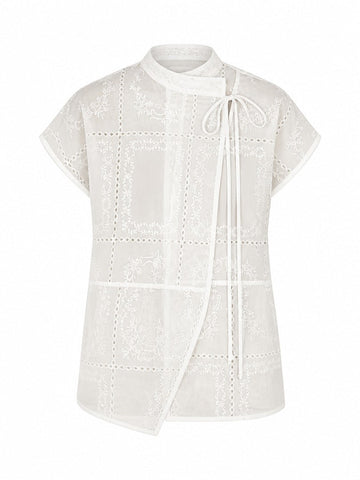 Radiant Embroidered Sheer Blouse