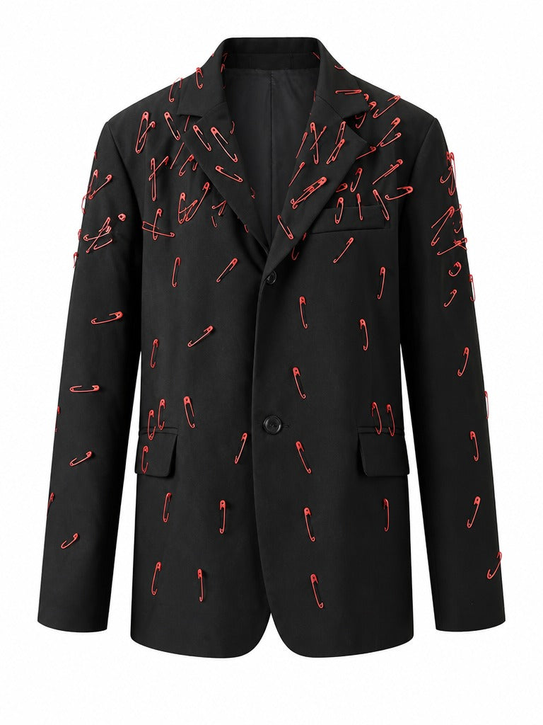 Audacious Pin Embellished Blazer