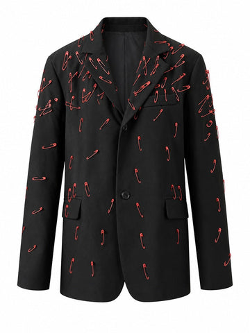 Audacious Pin Embellished Blazer