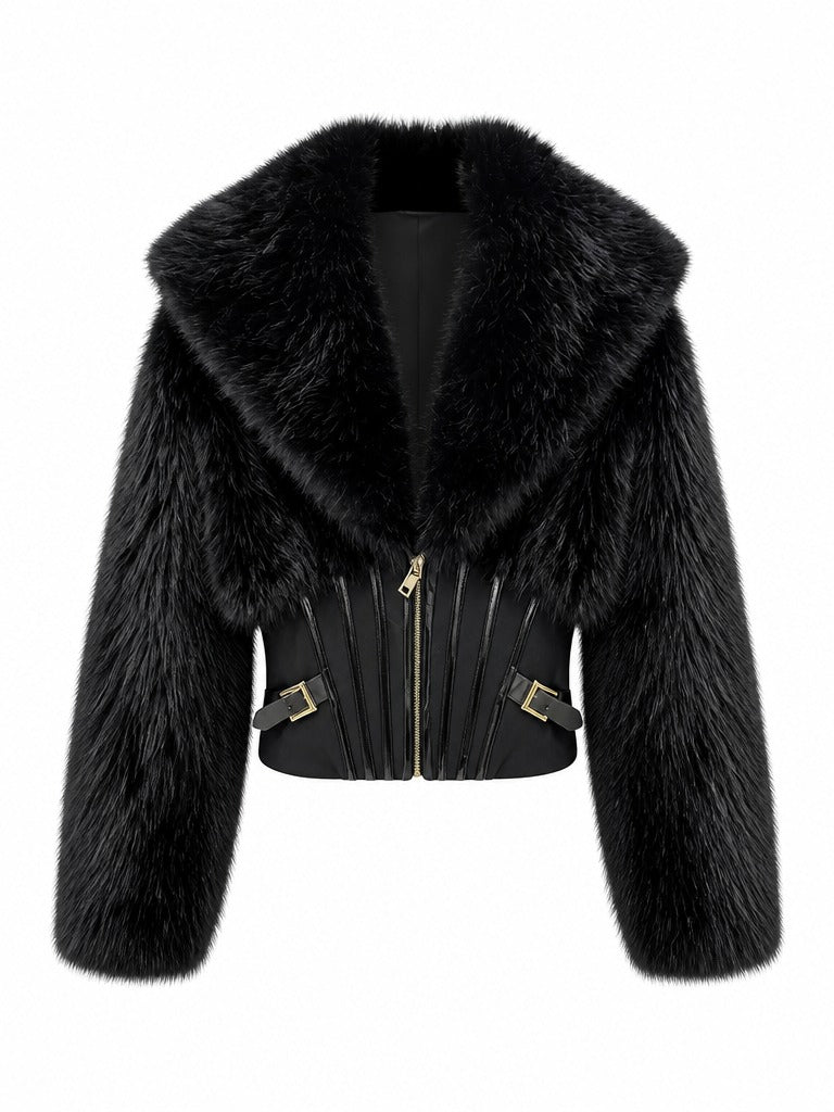 Fierce Faux Fur Cropped Jacket