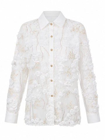 Ethereal Floral Embroidered Blouse