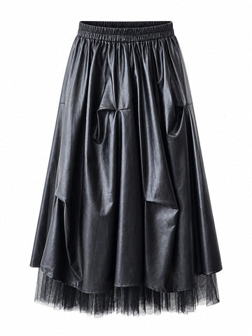 Unstoppable Pleated Mesh Maxi Skirt