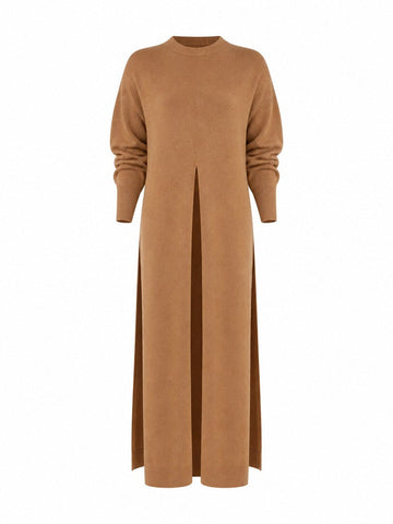 Grounded Split Hem Long Tunic