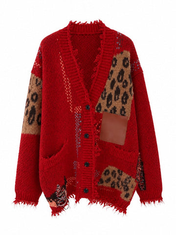 Wild Heart Leopard Knitted Cardigan