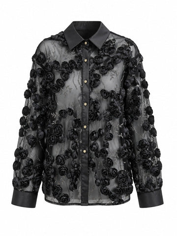 Ethereal Floral Embroidered Blouse