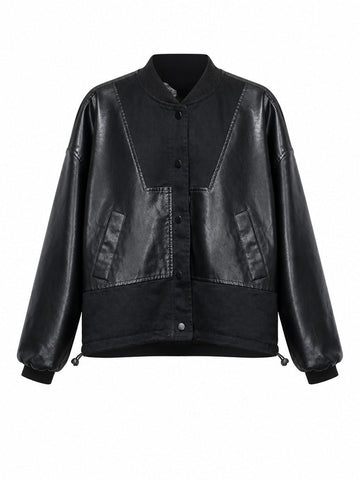 Audacious PU Patchwork Jacket