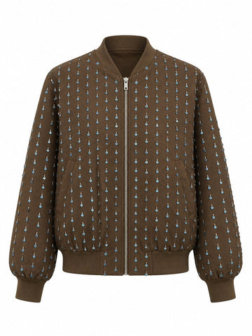 Radiant Sequin Bomber Jacket