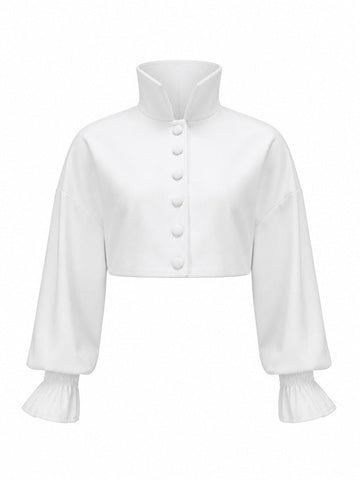 Radiant Ruffled Cropped Jacket