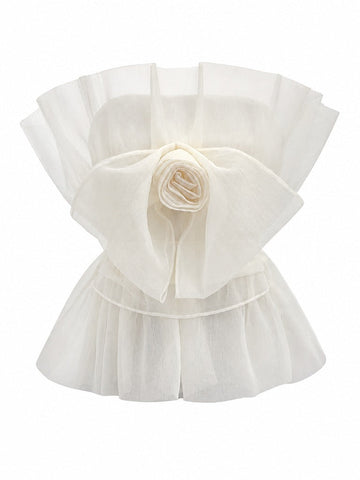 Elegant Ruffled Gauze Camisole