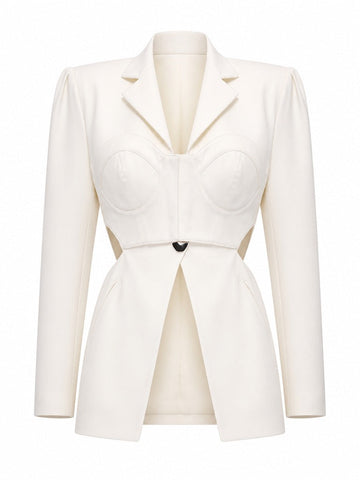 Audacious Cutout Long Blazer