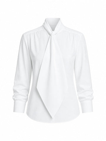 Elegant Statement Tie Blouse