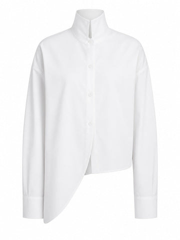 Confident Asymmetrical Cotton Blouse