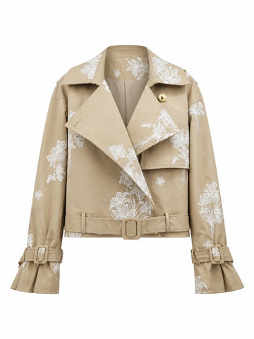 Radiant Embroidered Trench Coat