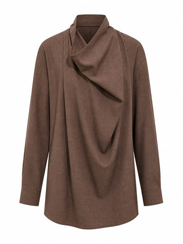Grounded Draped Loose Blouse