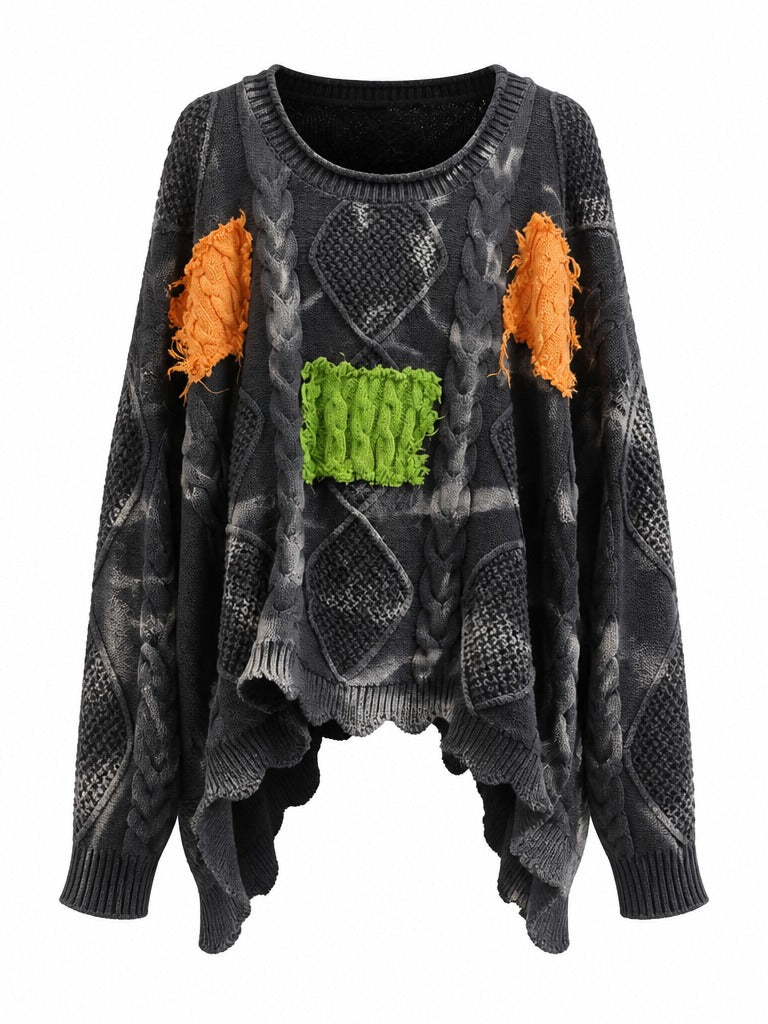 Untamed Patchwork Knit Pullover