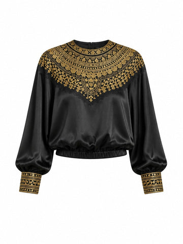 Divine Sequin Embroidered Two-Piece Set
