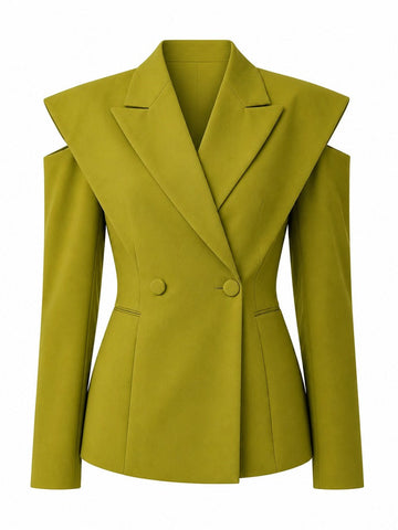 Audacious Asymmetric Cutout Blazer