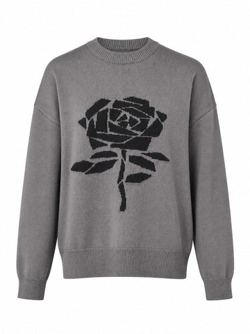 Grounded Jacquard Oversized Pullover