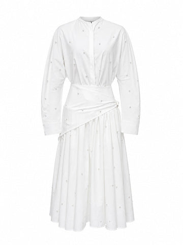 Radiant Pearl Pleated Two-Piece Set
