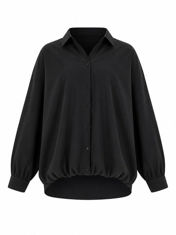 Grounded Oversized Cotton Blouse