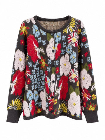 Wanderlust Floral Jacquard Cardigan