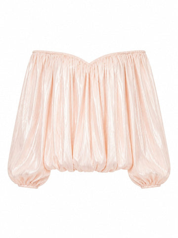 Radiant Shirred Off-Shoulder Blouse
