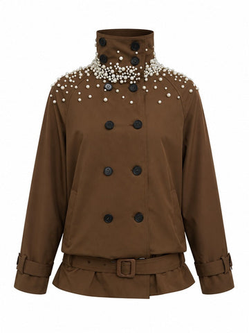 Divine Pearl Double Breasted Jacket