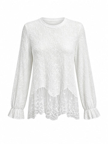 Liberated Lace Irregular Mini Dress
