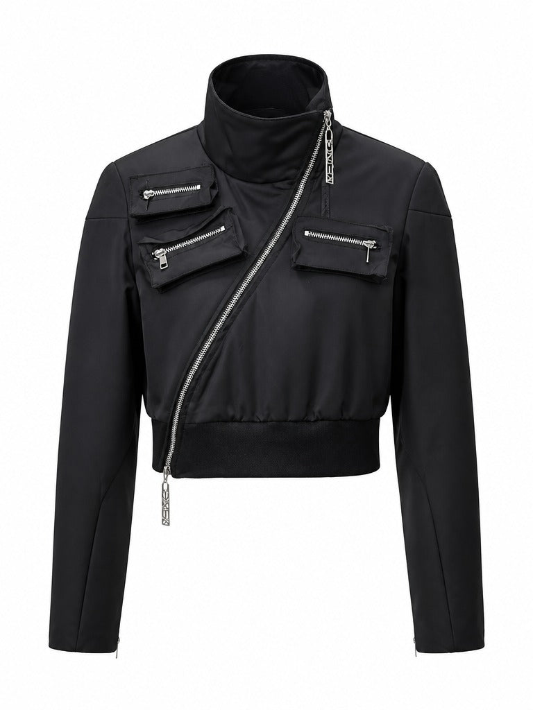 Daring Cropped Motorcycle Jacket