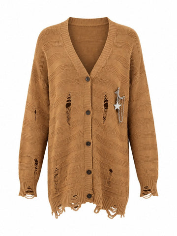 Untamed Distressed Knit Cardigan